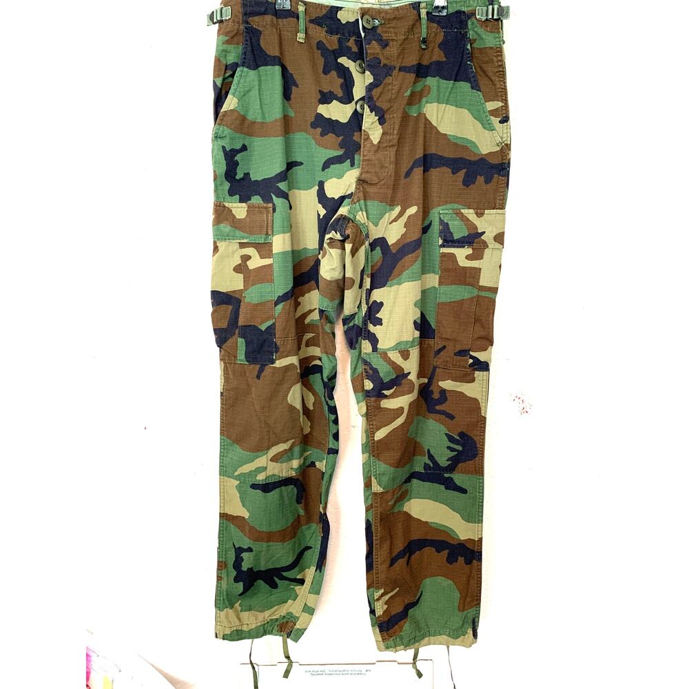 CAMO HOTWEATHER WOODLAND CAMO CARGO DRAWSTRING CUFF MEN'S MEDIUM